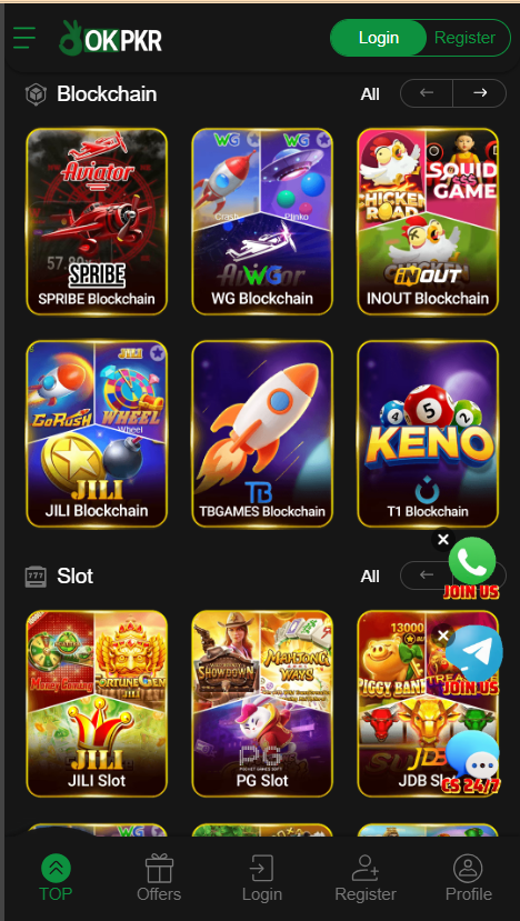 Okpkr Game Home Screen