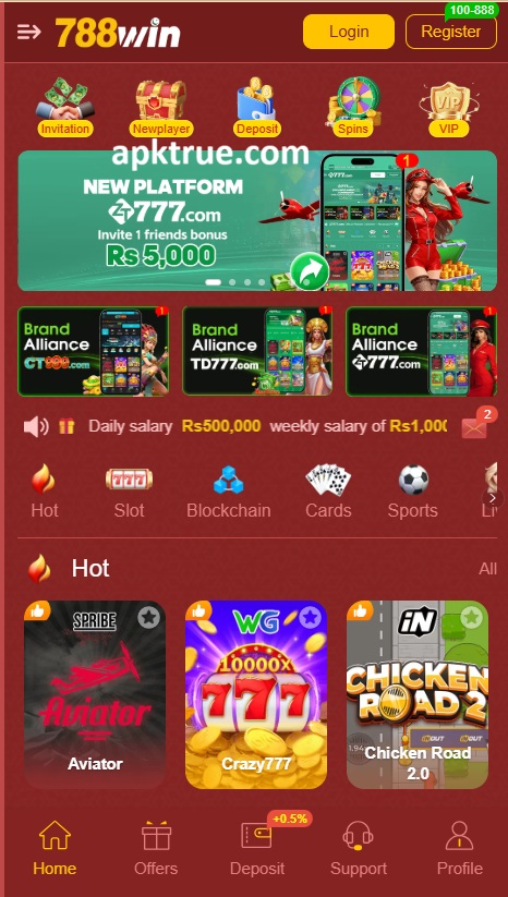 788Win game Home Screen