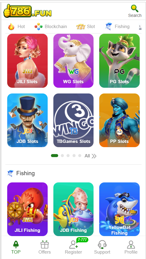 786 Fun Game Home Screen