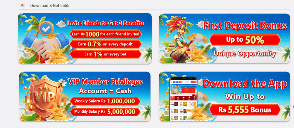 5555Bet Game Download  Home Screen